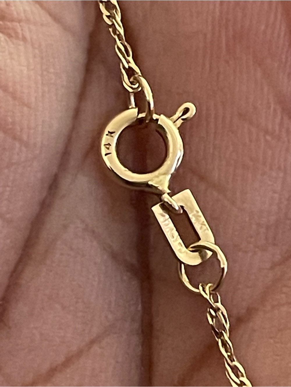 Real! 14kt Gold Diamonds Cross Very Long Necklace - Picture 8 of 15